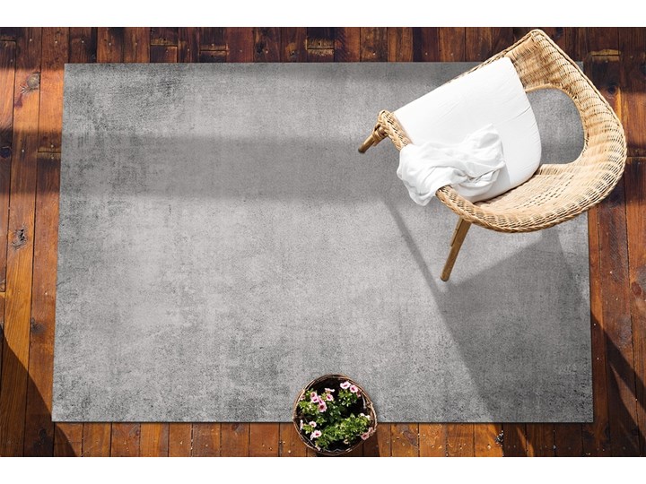 Nowoczesny dywan na balkon wzór Srebrny beton Dywany Winyl 60x90 cm Kategoria Dywany 80x120 cm Prostokątny Pomieszczenie Sypialnia