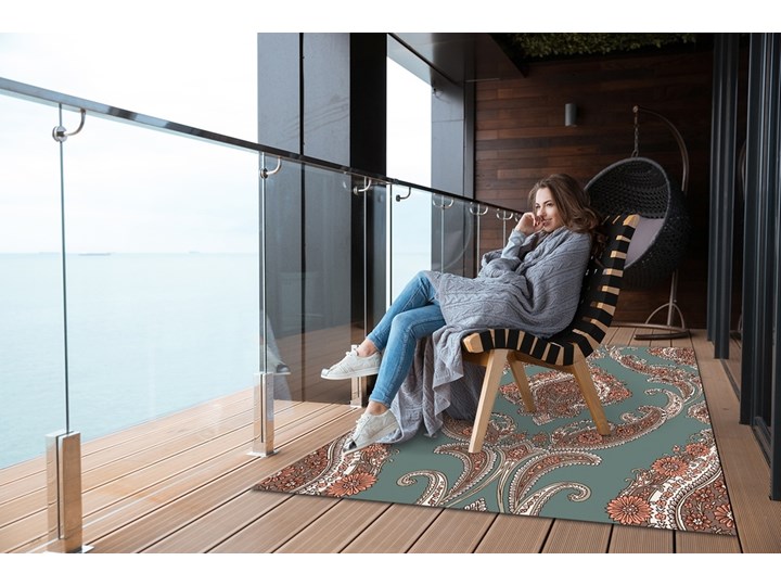Nowoczesny dywan outdoor wzór Paisley vintage Prostokątny Dywany 80x120 cm 60x90 cm Winyl Pomieszczenie Przedpokój