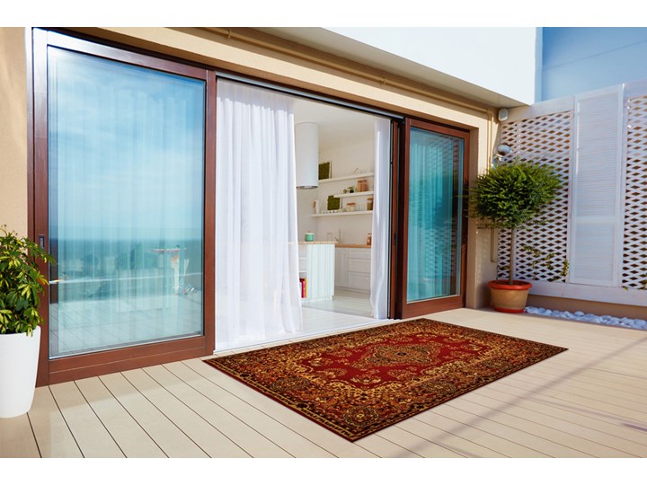 Nowoczesny dywan outdoor wzór Tekstura perska Prostokątny 80x120 cm Dywany 60x90 cm Winyl Pomieszczenie Przedpokój