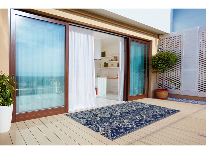 Dywan ogrodowy piękny wzór Indyjska tekstura 60x90 cm Dywany 80x120 cm Prostokątny Winyl Pomieszczenie Balkon i taras