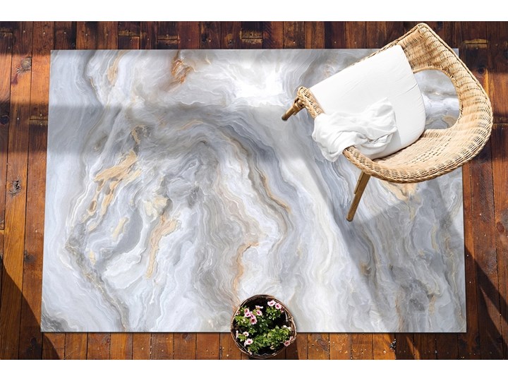 Nowoczesny dywan outdoor wzór Marmurowe morze Dywany 80x120 cm Winyl Prostokątny 60x90 cm Pomieszczenie Przedpokój