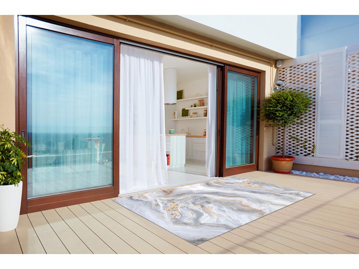 Nowoczesny dywan outdoor wzór Marmurowe morze 80x120 cm Winyl Prostokątny 60x90 cm Dywany Pomieszczenie Przedpokój