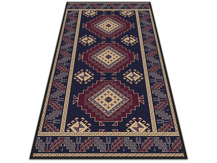Piękny dywan zewnętrzny Abstrakcja geometryczna Dywany Winyl 60x90 cm Prostokątny 80x120 cm Kolor Granatowy