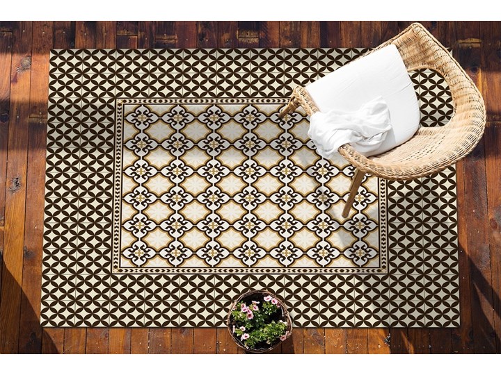Nowoczesny dywan na balkon wzór Drobny wzorek 80x120 cm Prostokątny Dywany 60x90 cm Winyl Kategoria Dywany Pomieszczenie Salon