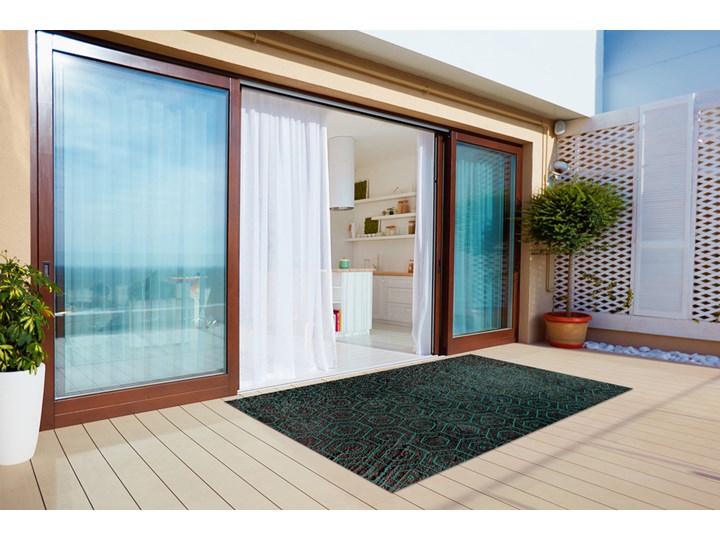 Nowoczesny dywan outdoor wzór Heksagony retro Prostokątny Dywany 60x90 cm Winyl 80x120 cm Pomieszczenie Sypialnia