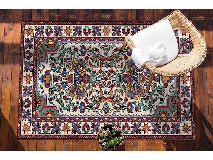 Nowoczesna wykładzina tarasowa Wielokolorowe wzory Dywany Winyl 80x120 cm Prostokątny 60x90 cm Kategoria Dywany Pomieszczenie Przedpokój