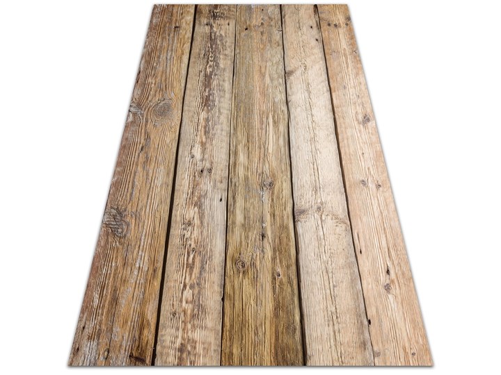 Nowoczesny dywan tarasowy wzór Deski 60x90 cm Dywany 80x120 cm Prostokątny Winyl Kolor Brązowy