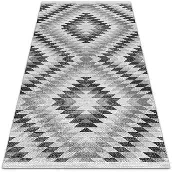 Piękny dywan zewnętrzny Szary geometryczny wzór 60x90 cm