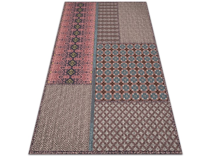 Nowoczesny dywan na balkon wzór Aztecki deseń Dywany Winyl Prostokątny 80x120 cm 60x90 cm Kolor Różowy