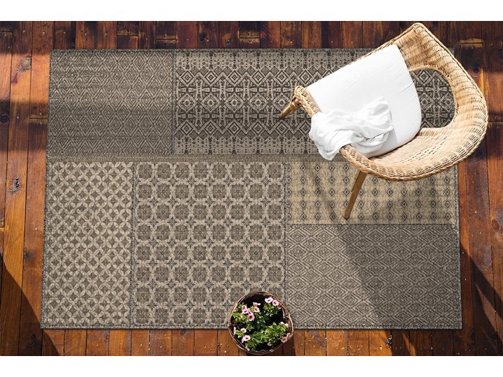 Dywan zewnętrzny tarasowy wzór Aztecki wzór 60x90 cm Winyl 80x120 cm Dywany Prostokątny Kategoria Dywany