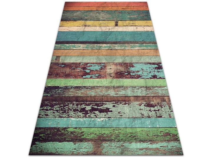 Dywan na taras do ogrodu na balkon Kolorowe deski 80x120 cm Prostokątny 60x90 cm Dywany Winyl Pomieszczenie Przedpokój Pomieszczenie Salon