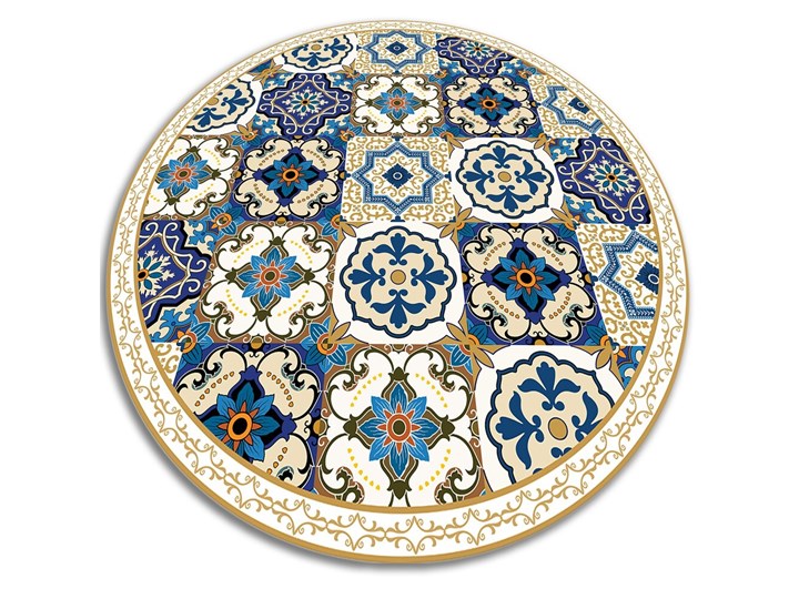 Mata winylowa do domu portugalskie kafelki Pomieszczenie Przedpokój 60x60 cm Dywany Okrągły Kolor Beżowy
