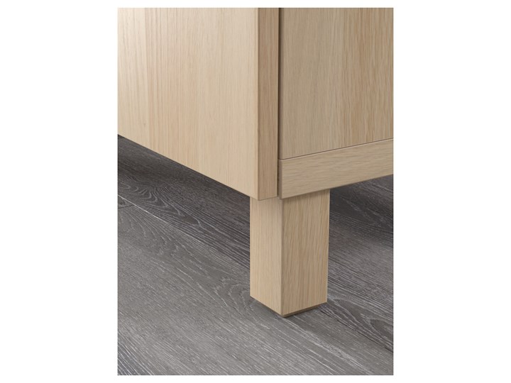 IKEA BESTÅ Kombinacja z drzwiami, Dąb bejcowany na biało/Lappviken/Stubbarp dąb bejcowany na biało, 180x42x74 cm Kategoria Komody Płyta MDF Wysokość 42 cm Z szafkami Głębokość 42 cm Drewno Szerokość 180 cm Pomieszczenie Sypialnia