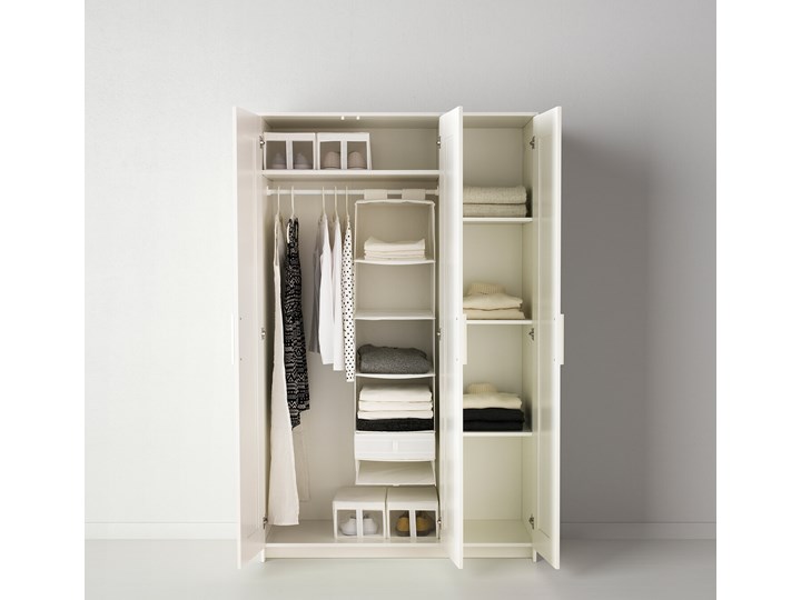 BRIMNES Szafa/3 drzwi Wysokość 190 cm Głębokość 50 cm Płyta MDF Szerokość 117 cm Typ Gotowa Rodzaj drzwi Uchylne