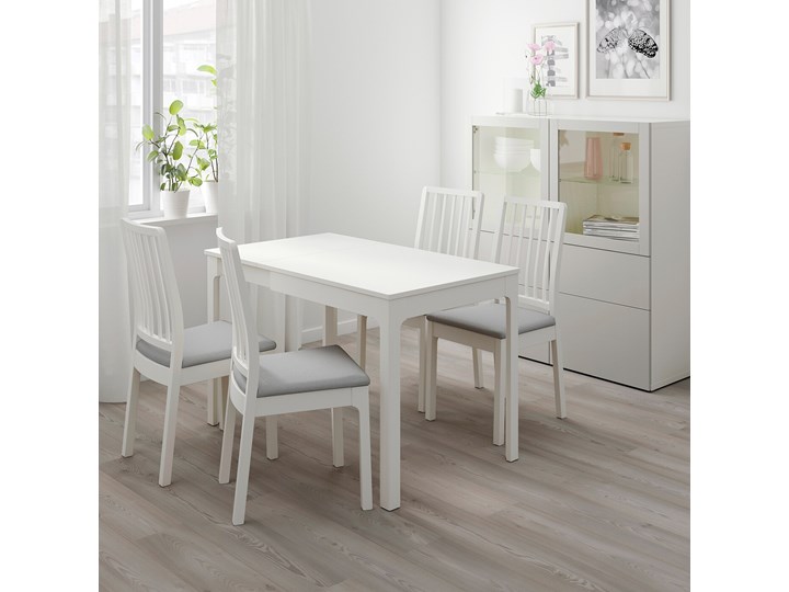 IKEA EKEDALEN / EKEDALEN Stół i 2 krzesła, biały/Orrsta jasnoszary, 80/120 cm Pomieszczenie Jadalnia Kategoria Stoły z krzesłami