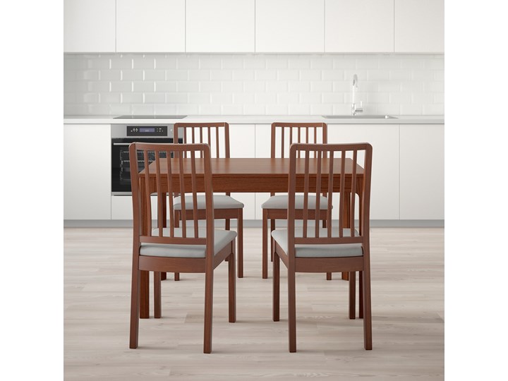 IKEA EKEDALEN / EKEDALEN Stół i 4 krzesła, brązowy/Orrsta jasnoszary, 120/180 cm Kategoria Stoły z krzesłami