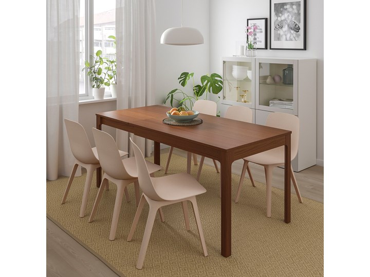 IKEA EKEDALEN / ODGER Stół i 4 krzesła, brązowy/biały beżowy, 120/180 cm Pomieszczenie Jadalnia Kategoria Stoły z krzesłami