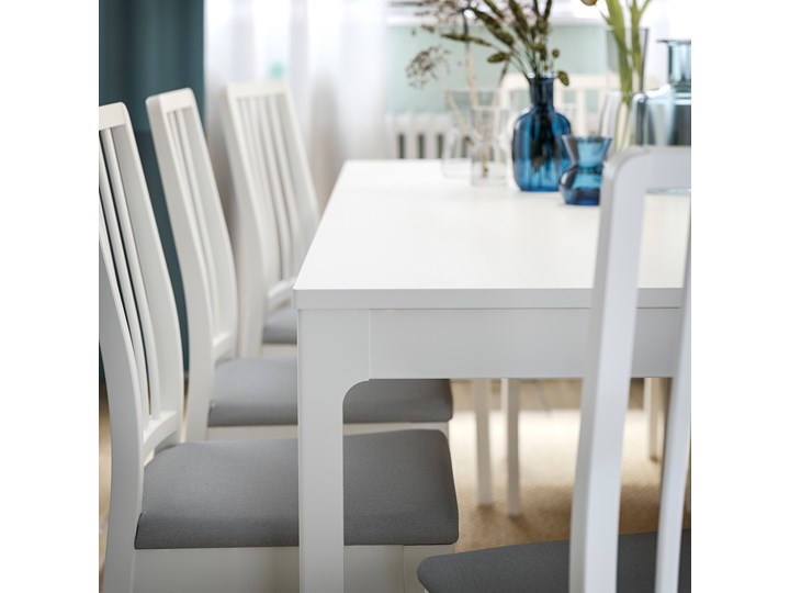 IKEA EKEDALEN Stół rozkładany, Biały, 120/180x80 cm Długość 120 cm  Rozkładanie Rozkładane Płyta MDF Szerokość 180 cm Pomieszczenie Stoły do jadalni