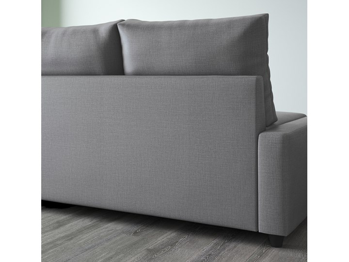 FRIHETEN Narożnik z funkcją spania Szerokość 140 cm W kształcie L Kolor Szary Stała konstrukcja Nóżki Na nóżkach