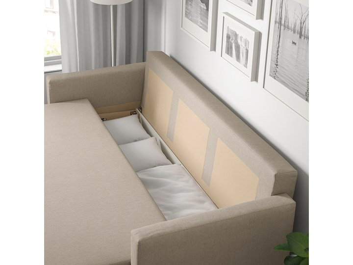 IKEA FRIHETEN Rozkładana sofa 3-osobowa, Hyllie beżowy, Szerokość: 225 cm Amerykanka Głębokość 105 cm Pomieszczenie Salon Wielkość Trzyosobowa