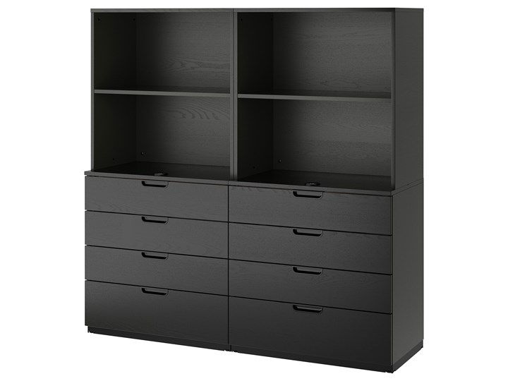 GALANT Kombinacja z szufladami Kolor Czarny Kategoria Zestawy mebli do sypialni