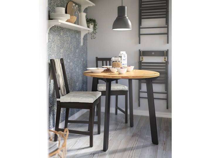 IKEA GAMLARED / STEFAN Stół i 2 krzesła, bejca jasna patyna/brązowoczarny, 85 cm Kategoria Stoły z krzesłami