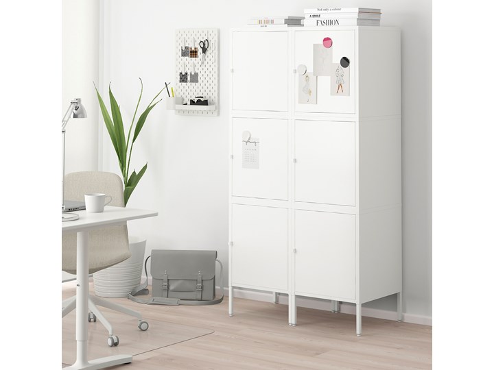 IKEA HÄLLAN Kombinacja z drzwiami, biały, 90x47x167 cm Kategoria Zestawy mebli do sypialni Pomieszczenie Salon
