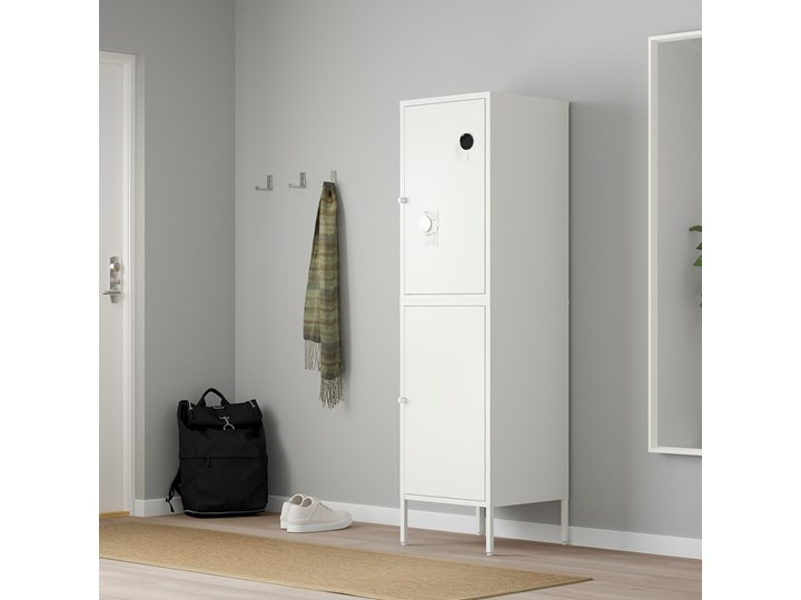 IKEA HÄLLAN Kombinacja z drzwiami, biały, 45x47x167 cm Kategoria Zestawy mebli do sypialni