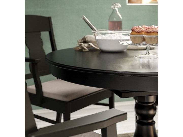 IKEA INGATORP / INGATORP Stół i 4 krzesła, czarny, 110/155 cm Kategoria Stoły z krzesłami