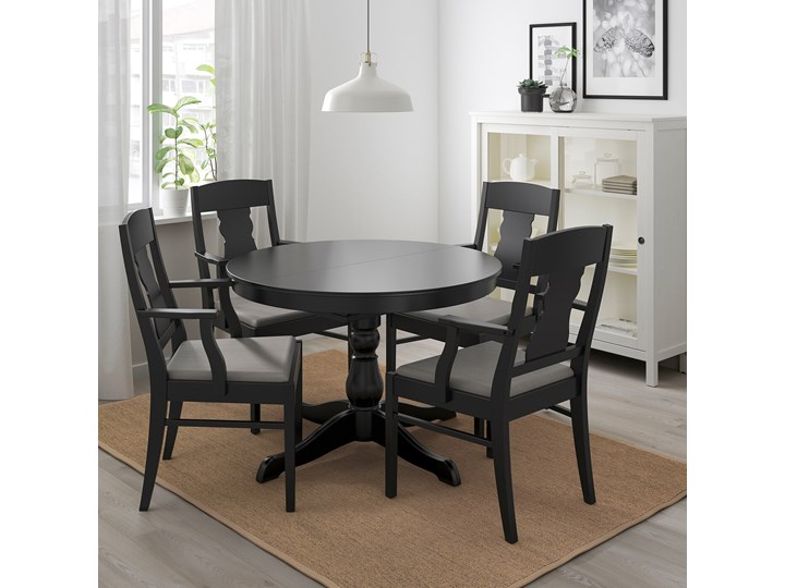 IKEA INGATORP / INGATORP Stół i 4 krzesła, czarny, 110/155 cm Kategoria Stoły z krzesłami
