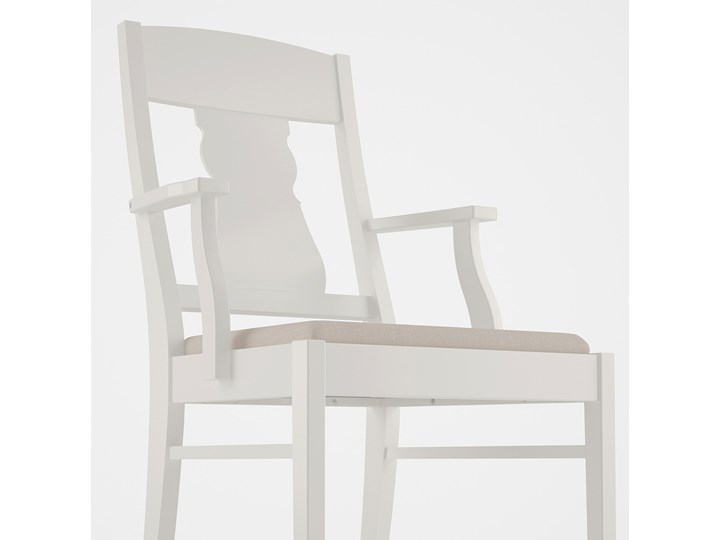 IKEA INGATORP / INGOLF Stół i 4 krzesła, biały/Nordvalla beżowy, 110/155 cm Kategoria Stoły z krzesłami Pomieszczenie Salon