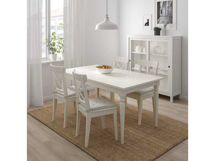 IKEA INGATORP / INGOLF Stół i 4 krzesła, biały, 155/215 cm Kategoria Stoły z krzesłami Pomieszczenie Salon