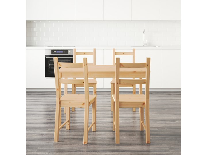 IKEA INGO / IVAR Stół i 4 krzesła, sosna, 120 cm Kolor Beżowy