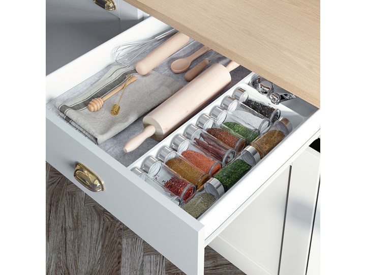 IKEA KNOXHULT Kuchnia, szary, 180 cm Kategoria Zestawy mebli kuchennych Zestawy gotowe Kolor Biały