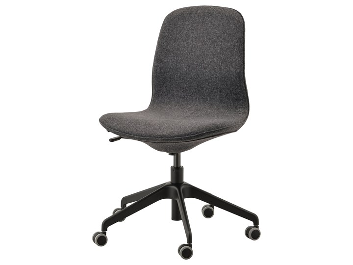 LANGFJALL Krzesło biurowe Wysokość 92 cm Tkanina Głębokość 41 cm Szerokość 53 cm Wysokość 53 cm Tworzywo sztuczne Wysokość 43 cm Stal Szerokość 68 cm Metal Aluminium Głębokość 68 cm Kategoria Krzesła kuchenne