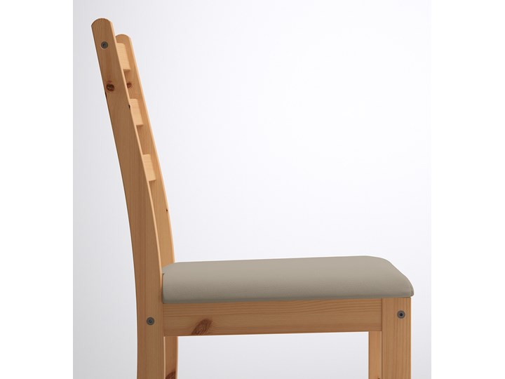 IKEA LERHAMN Stół i 2 krzesła, bejca jasna patyna biała bejca/Vittaryd beżowy, 74x74 cm Kolor Biały