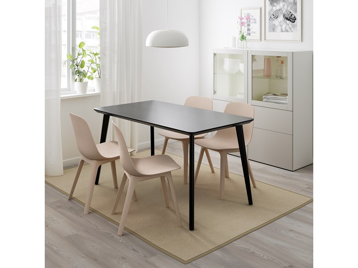 IKEA LISABO / IDOLF Stół i 4 krzesła, czarny/czarny, 140x78 cm Kategoria Stoły z krzesłami