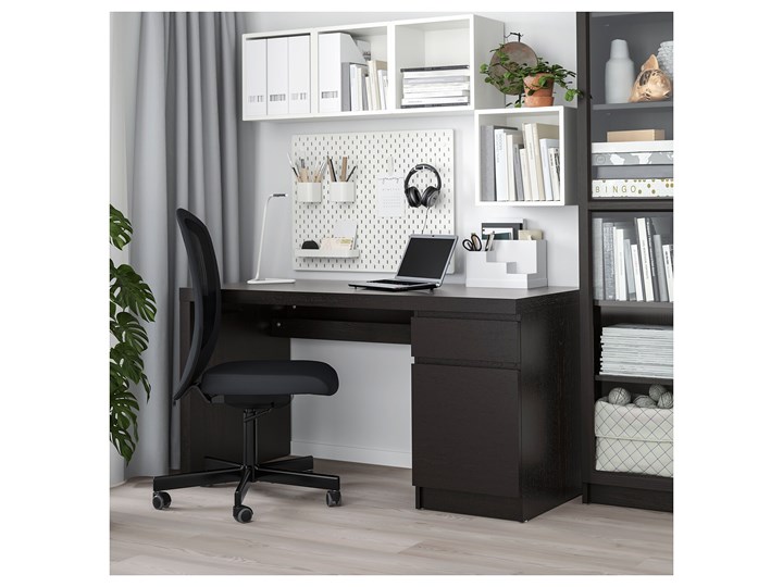 MALM Biurko Biurko tradycyjne Szerokość 140 cm Pomieszczenie Biuro Głębokość 65 cm Kolor Czarny