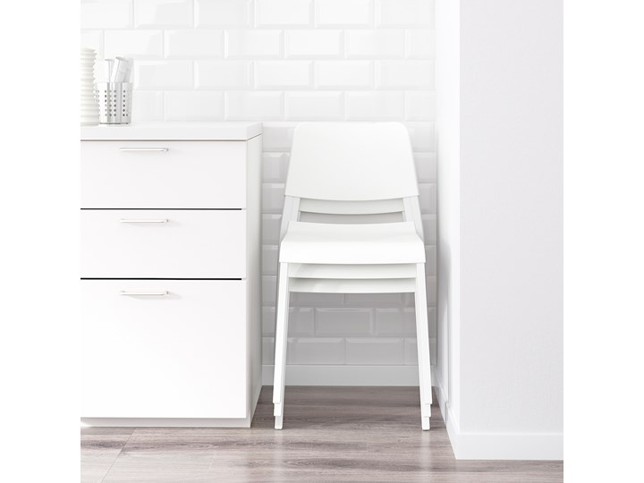 IKEA MELLTORP / TEODORES Stół i 4 krzesła, biały Pomieszczenie Jadalnia
