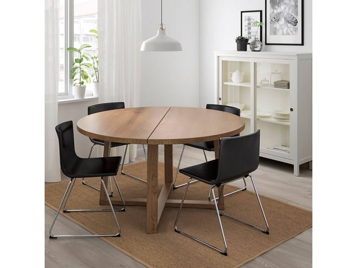 IKEA MÖRBYLÅNGA Stół, okl dęb brązowa bejca, 145 cm Drewno Wysokość 75 cm Kategoria Stoły kuchenne