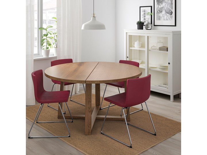 IKEA MÖRBYLÅNGA Stół, okl dęb brązowa bejca, 145 cm Drewno Wysokość 75 cm Kolor Brązowy
