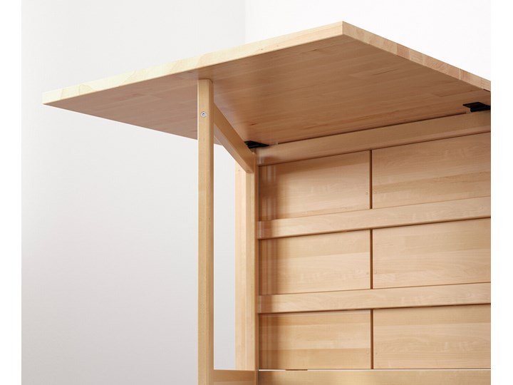 IKEA NORDEN Stół z opuszczanym blatem, Brzoza, 26/89/152x80 cm Rozkładanie Długość 152 cm Drewno Kształt blatu Prostokątny