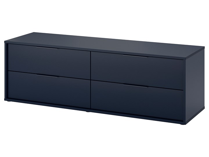 NORDMELA Komoda, 4 szuflady Głębokość 34 cm Z szufladami Wysokość 50 cm Głębokość 44 cm Szerokość 50 cm Styl Minimalistyczny Szerokość 159 cm Głębokość 50 cm Kolor Szary