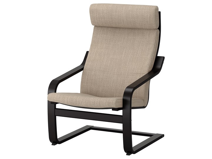 POANG Fotel Wysokość 50 cm Drewno Wysokość 42 cm Fotel z podnóżkiem Głębokość 50 cm Szerokość 68 cm Głębokość 82 cm Kolor Beżowy
