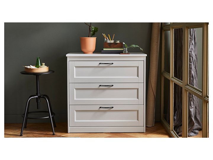 SONGESAND Komoda, 3 szuflady Z szufladami Wysokość 81 cm Głębokość 50 cm Szerokość 82 cm Głębokość 40 cm Szerokość 81 cm Kolor Biały