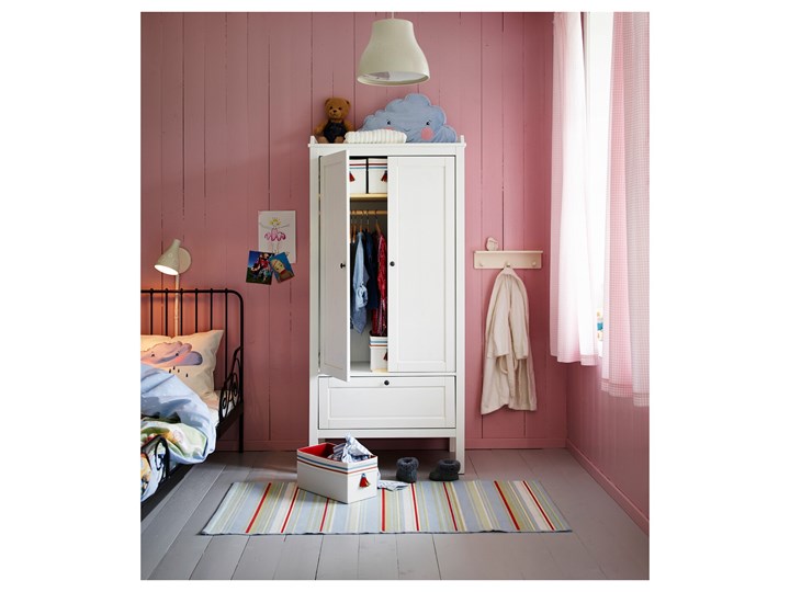IKEA SUNDVIK Szafa, Biały, 80x50x171 cm Drewno Płyta MDF Kategoria Szafy do garderoby
