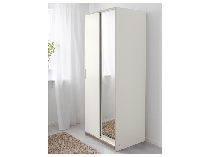 TRYSIL Szafa Szerokość 79 cm Wysokość 202 cm Głębokość 61 cm Lustro
