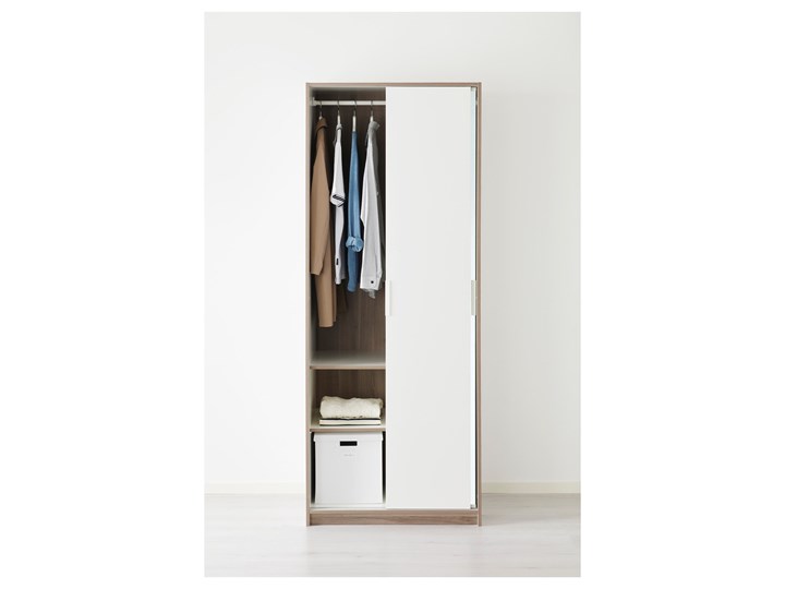 TRYSIL Szafa Głębokość 61 cm Wysokość 202 cm Szerokość 79 cm Lustro Rodzaj frontów Mat