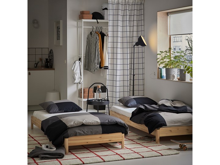 IKEA UTÅKER Łóżko sztaplowane, sosna, 80x200 cm Drewno Podwójne Kategoria Łóżka dla dzieci