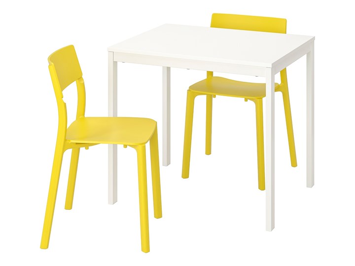 VANGSTA / JANINGE Stół i 2 krzesła Kolor Biały Kategoria Stoły z krzesłami